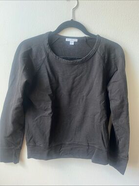 James Perse Black Crewneck Pullover